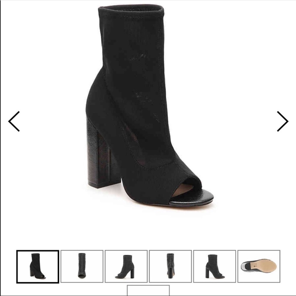 Mix no. 6 black open toe booties